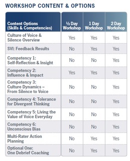 RVB Associates Workshop Offerings 